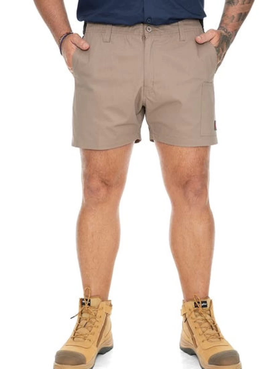 Men's Traders Ripstop Work Shorts - Durable Stone-Colored Utility Shorts for Professionals