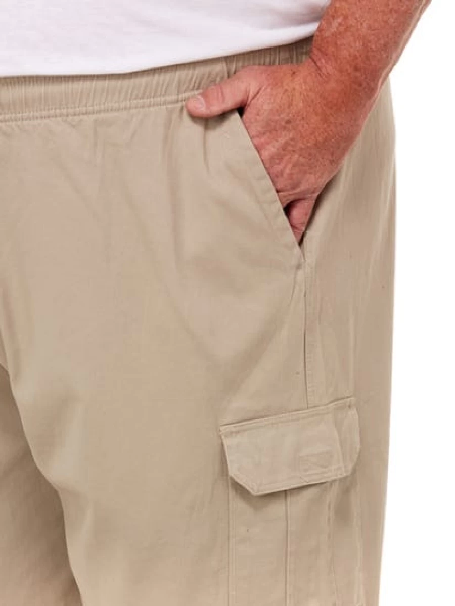 DBK Men's Stretch Cargo Shorts with Elastic Waist - Comfortable & Durable
