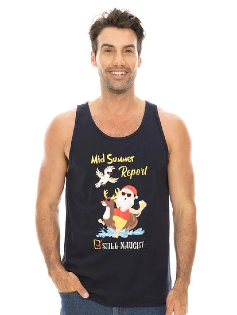 Lowes Men's Christmas Naughty Graphic Tank Top