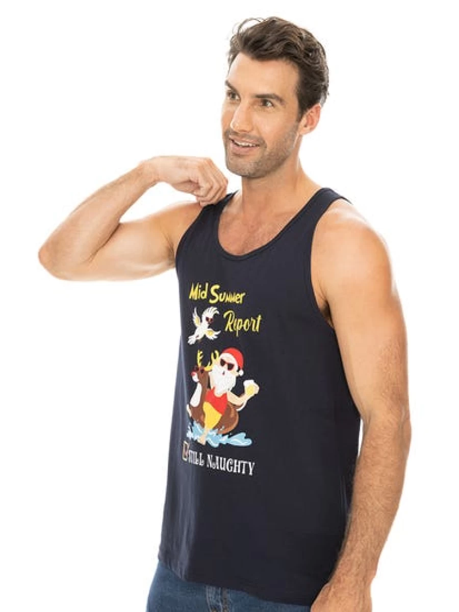 Lowes Men's Christmas Naughty Graphic Tank Top