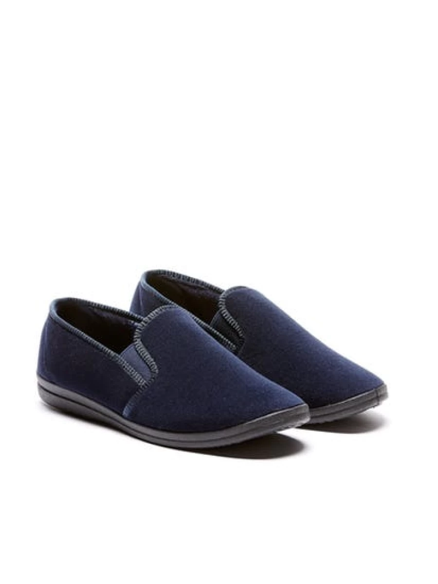 Grosby Men's Percy Navy Blue Slippers - Comfortable Indoor & Outdoor Slides
