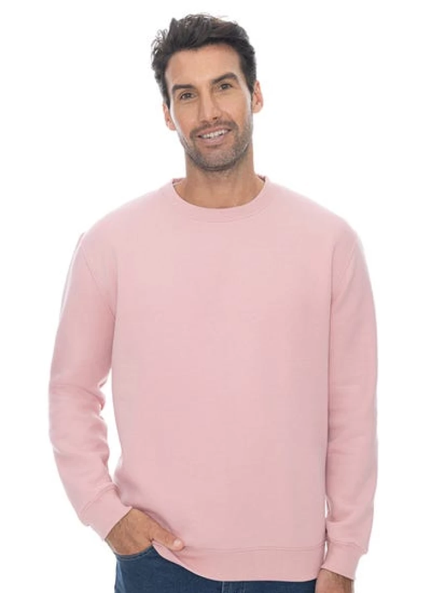 Lowes Men's Fleece Sloppy Joe Sweatshirt in Pastel Pink - Cozy Casual Pullover